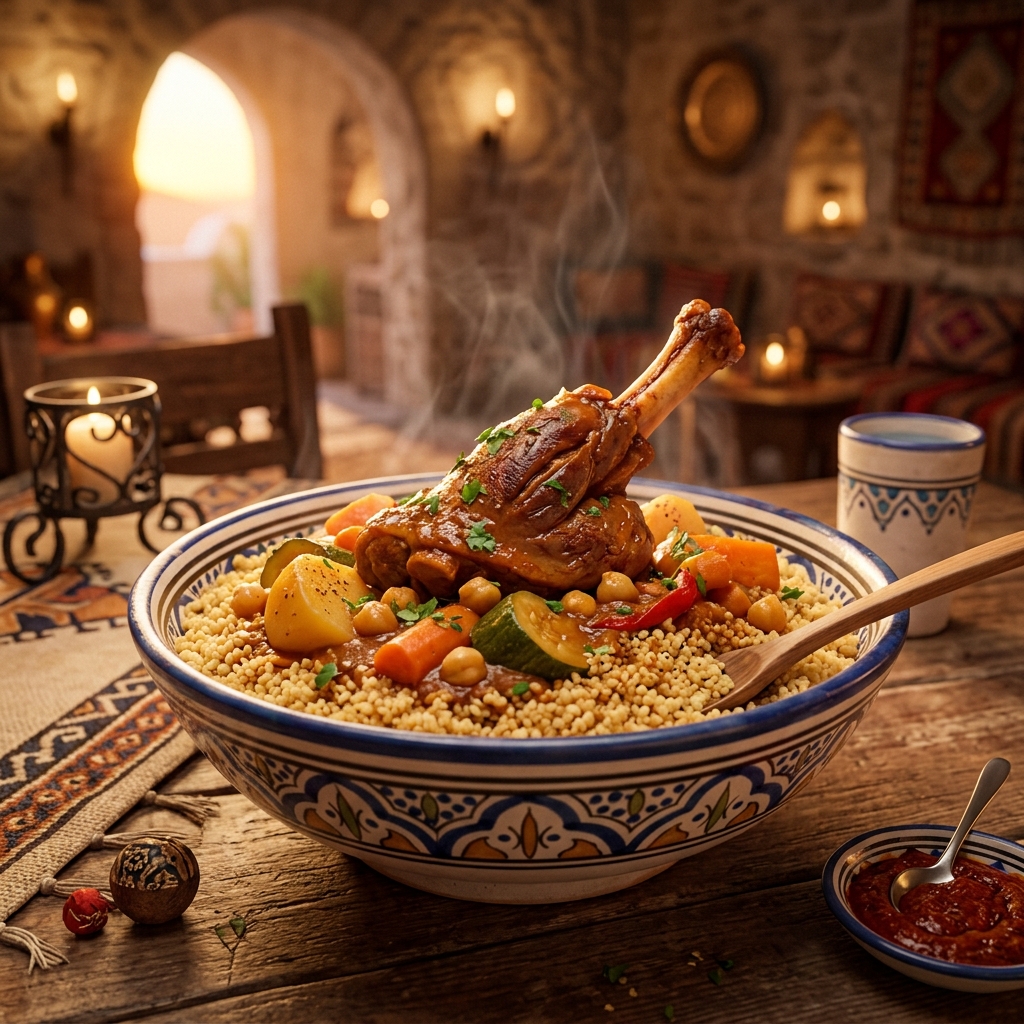 Couscous Lamb Meat 3D Render