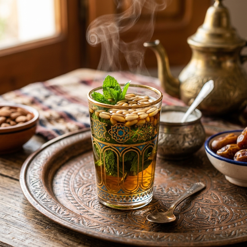 Dalila mint tea with pine nuts