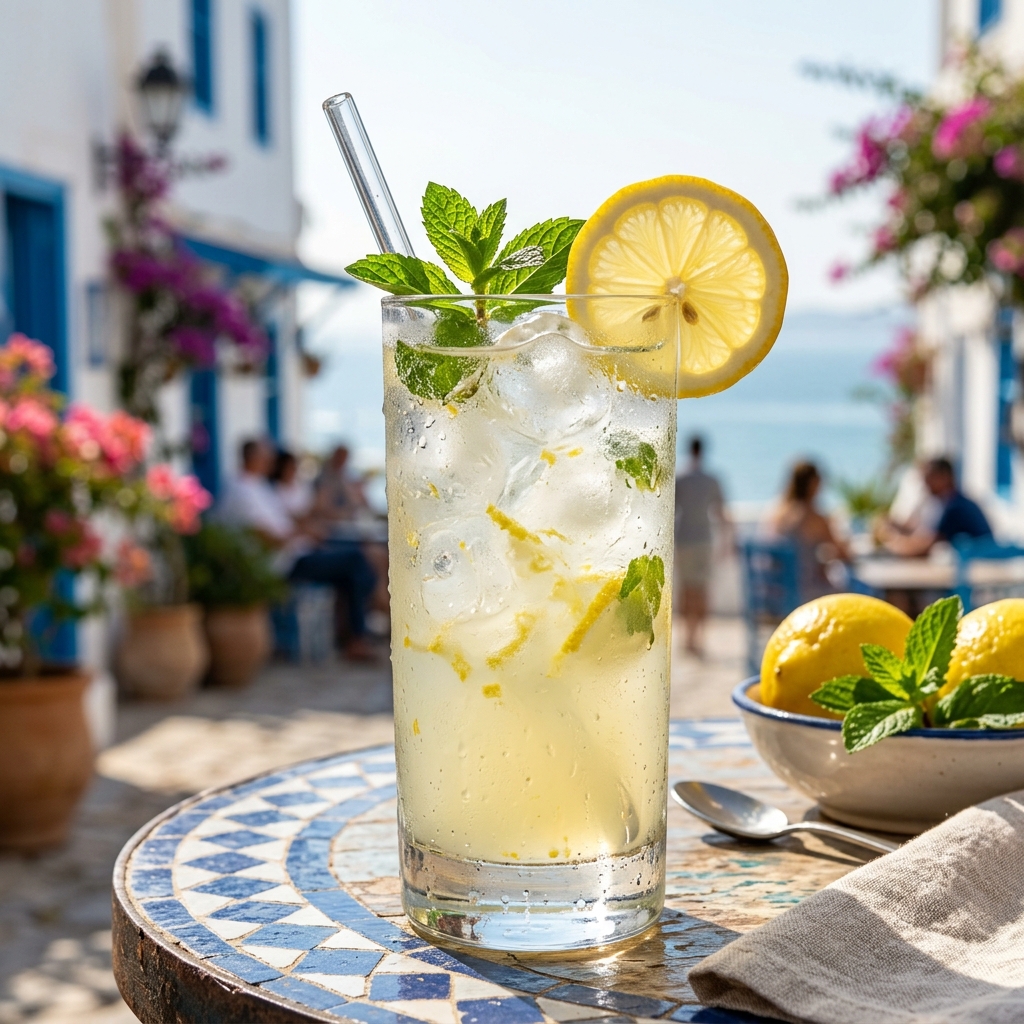 Traditional Tunisian Lemon Juice (Citronnade)